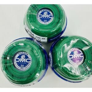 DMC Cebelia Crochet 167GA 100% Mercerized Cotton Size 30 Bright Green 699 (3)